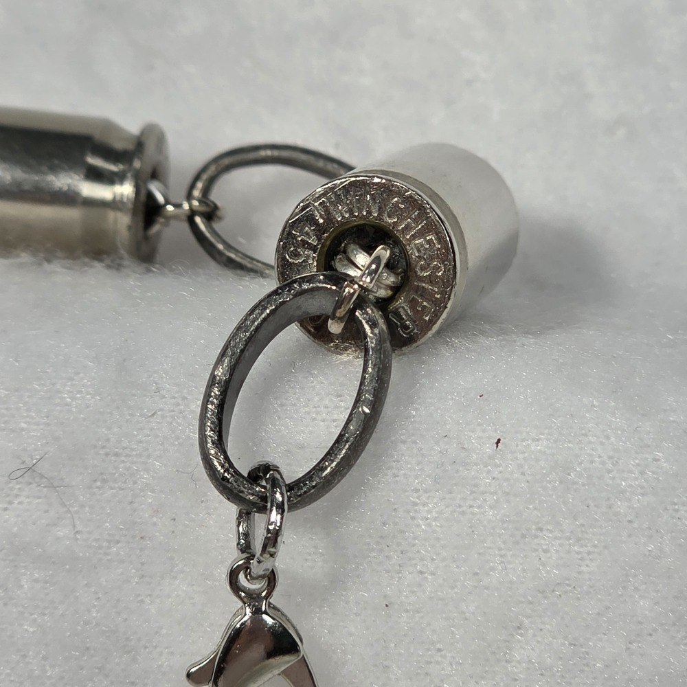 Handmade Bullet Casing Metal Link Bracelet Grunge Punk Industrial CyberCore 9.75 - Picture 8 of 10